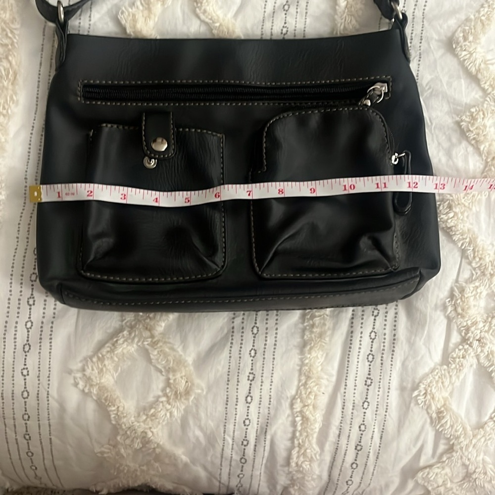 relic faux black leather crossbody purse - Picture 7 of 11